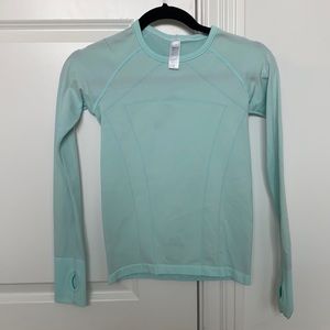 Ivivva teal long sleeve athletic shirt